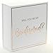 Andaz Press Rose Gold Foil Will You Be My Bridesmaid Proposal Box, Set of 5, Bridal Party Proposal Ideas Shiny Metallic Rose Gold Copper Bridesmaid Bridal Shower Bachelorette