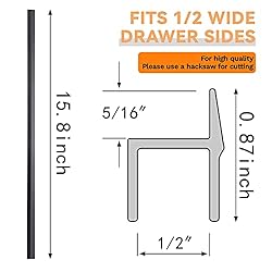 2 Pieces Hanging File Rail 1/2 Drawer Sides PVC