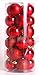 Emmababy 24Pcs Christmas Tree Decoration Ball Pendants Holiday Party Christmas Tree Ornaments (Red)