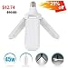 Deformable Garage Light 4500LM Tribright Garage Lighting LED 6500K Garage Light Bulb 45W Trilight Garage Light E26 Screw in LED Garage Lights led ceiling fan light bulbs For Garage Basement,Workshop