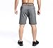BROKIG Mens Bodybuilding Gym Shorts, Workout Running Sweat Short with Pockets