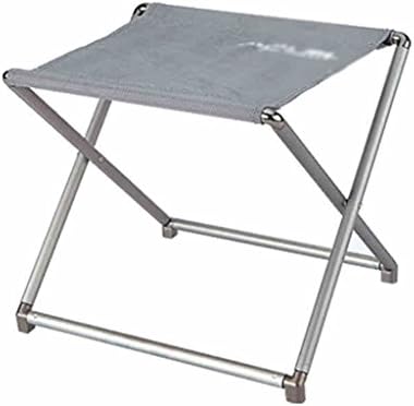 Camping Furniture Outdoor folding chair stool Fishing Chair Fishing stool Aluminum alloy Portable Ultra-light portable Heavy load bearing Small size ( Color : Gray , Size : 26*22.5*23cm/10*8.9*9inch )