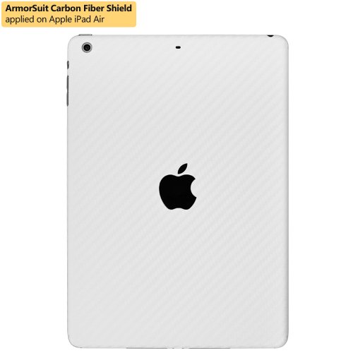ArmorSuit MilitaryShield - Apple iPad Air Screen Protector + White Carbon Fiber Full Body Skin Protectorw/ Lifetime Replacements