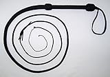 8 Foot Long 16 Plait BLACK NYLON SHOT LOADED Real Bullwhip Whip Bull Whips SKU# SNY88