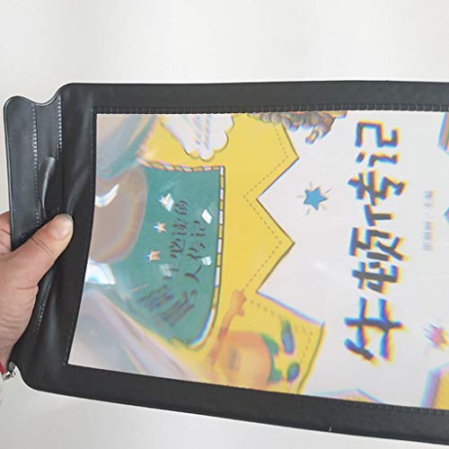 Hunzed Reading Aid Lens A4 Full Page Large Sheet Magnifier Magnifying Glass Fresnel Ne (Black)