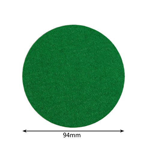 Kasteco 6 Pack Self Adhesive Air Hockey Mallet Felt Pads, Green, 94mm - //coolthings.us