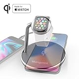 Mangotek iPhone X Wireless Charger Apple Watch Stand,Qi Fast Wireless Charging Docking Pad with iWatch Magnetic Charger Module and USB Port for iWatch,iPhone X/8,Samsung Galaxy 8,MFi Certificated