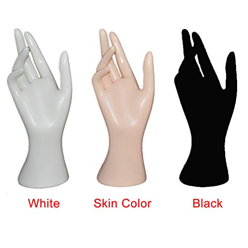 Mannequin Hand Finger Ring Watch Arm Holder Model Bracelet Bangle Right Jewelry Display Base Stand Wrist Gloves(White)