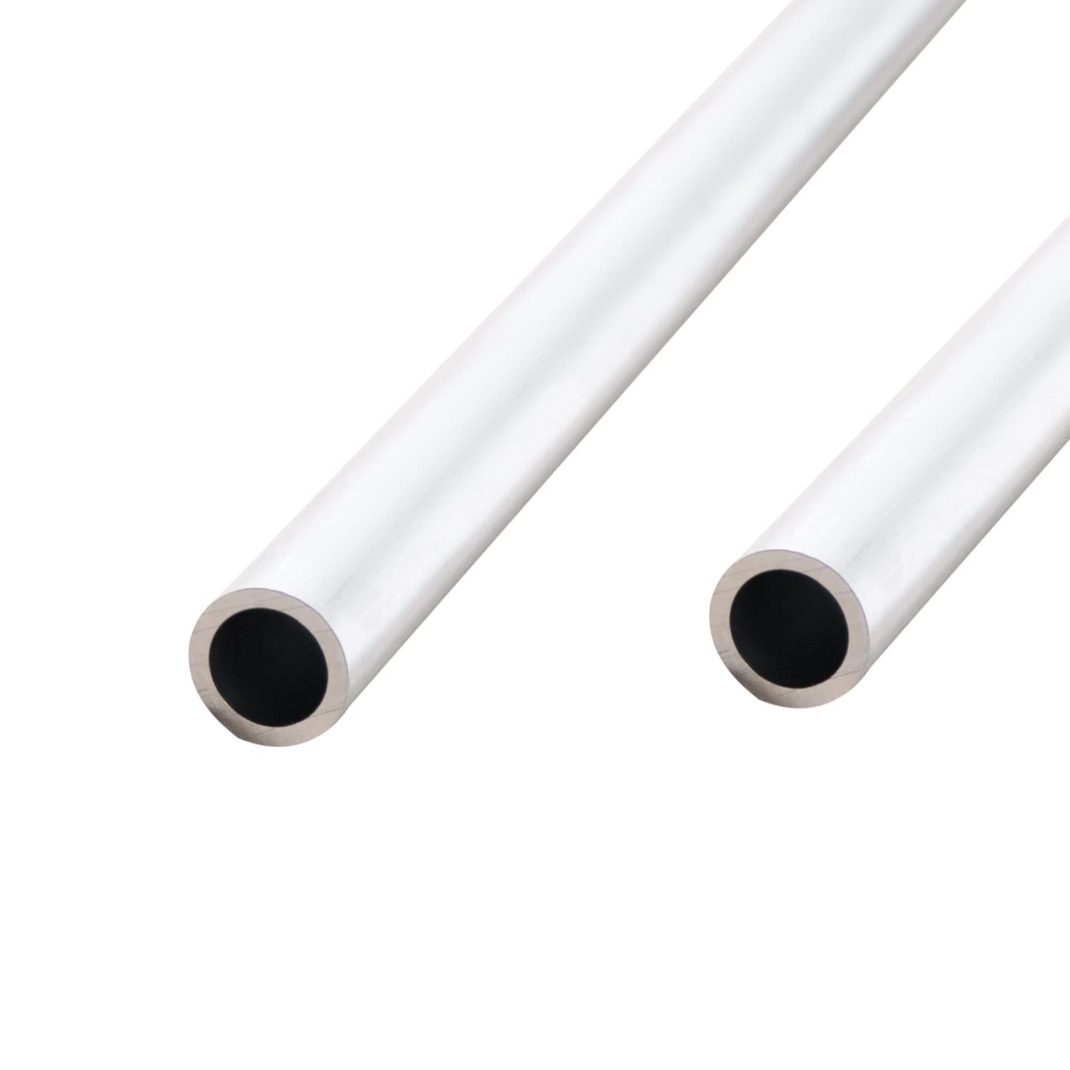 Aopin Round Aluminum Tube 12mm/0.47" ID x 16mm/0.63" OD x 300mm/11.8" Length, Seamless Aluminum Straight Tube 2 PCS