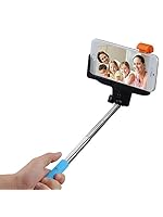 Mpow iSnap Pro Blue 2-In-1 Self-Portrait Monopod Selfie Stick with Built-In Bluetooth Remote Shutter (Blue)