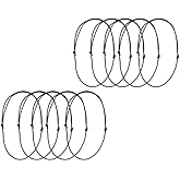 Set of 10 Adjustable Leathers Cords Necklace Rope Black Choker Necklace Cords Jewelry Findings for DIY Jewelry Making, Beading Cords and Threads, Beading Supplies