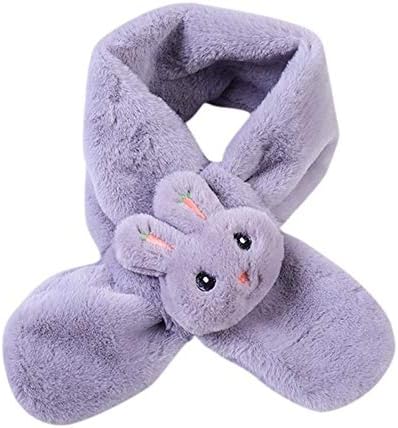 超人気 Electrost 冬のかわいいスタイルのギフト用2 8years男の子と女の子の子供たちは暖かいショールスカーフ襟肥厚冬のスカーフをしてください 色 紫の