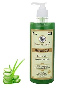 Khadi Natural Herbal Aloe vera cucumber gel, 500 gm
