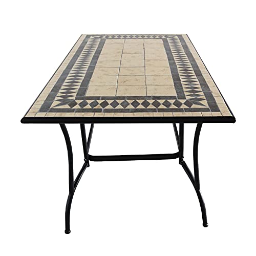 Garten-Tisch Chillvert Tivoli Stahl und Mosaik 160x90x73 cm – Bild 3
