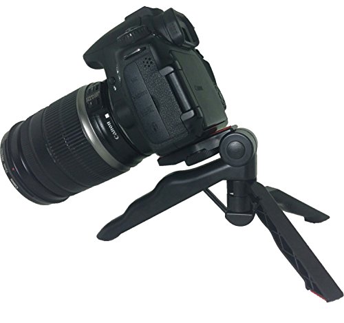 Mini Tripod Table Stand with pads and Soft Pistol Grip for DSLR 1/4" Cameras weighing up to 2.5lbs