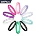 COOLOO 10 Pack Silicone Wedding Ring for Women, Premium Wedding Bands Thin and Stackable Durable Comfortable Rubber Rings, Black White Pink Silver