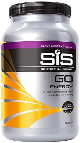 Science In Sport GO Energy Powder Energy Drinks, Blackcurrant Flavour, 47g of Carbohydrates, 32 Servings Per 1.6kg
