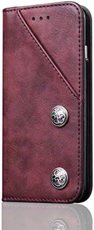 iPhone 7 PLUS Case,Zmiq Stand Feature,Double Layer Shock Absorbing Premium Soft PU Color Matching Leather Wallet Cover Flip Cases For apple iPhone 7 PLUS (I7Plus PTMD Wine Red)