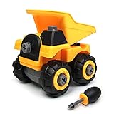 WisToyz Take Apart Toys, Toddlers Toys, Toy Dump Truck with Constructions Set, Building Toy Set with Screwdriver, Ideal Educational Toy for Boys & Girls Aged 3, 4, 5, 6