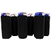 Slim Can Sleeves - Set of 6 Can Neoprene Beverage Coolers (6Pack - Black)