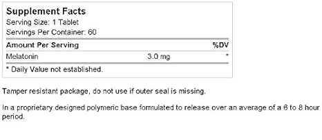 Amazon.com: ProHealth Melatonin Prolonged-Release (3 mg, 60 Tablets): Health & Personal Care