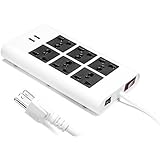 Universal Power Strip 6 Outlets - 100V to 220V/250V and 2500 Watts Surge Protector - With circuit breaker - For Worldwide Use