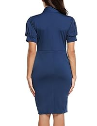 ACEVOG clásico Mujeres Manga Corta Formal Vestido Casual Cóctel Vestido De Fiesta