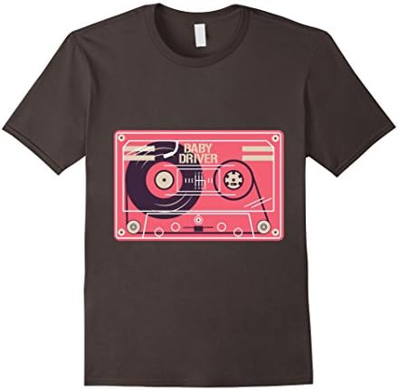 Mens Baby Driver Cassette Tape T-Shirt Medium Asphalt