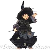 Witches of Pendle - Rosemary Kitchen Witch Hanging or Sitting (Green) 35cm