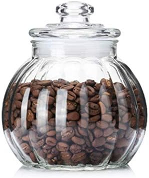 Glass Bottles Sealed Cans Food Storage Jar Transparent Coffee Tea Grains Storage Jar With Lid Rollsnownow (Capacity : 750ml)