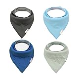 ALVABABY Bandana Bibs for Boys and Girls 4 Pack of Super Absorbent Baby Gift Sets KSD03