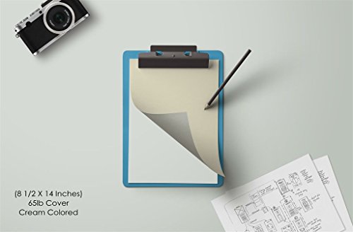 100 Sheet Card stock Paper - Cream colored 65lb Cover Legal size of 8.5 x 14 Inches - Thumbnail 5