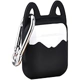 ColorCoral AirPods Case Silicone Sleeve Holder for Apple Airpods with Aluminum Carabiner