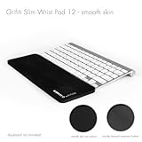 Grifiti Slim Pad 12 Smooth Surface Poron Black, Reversible Wrist Rest for Apple® Wireless Keyboard with Bluetooth