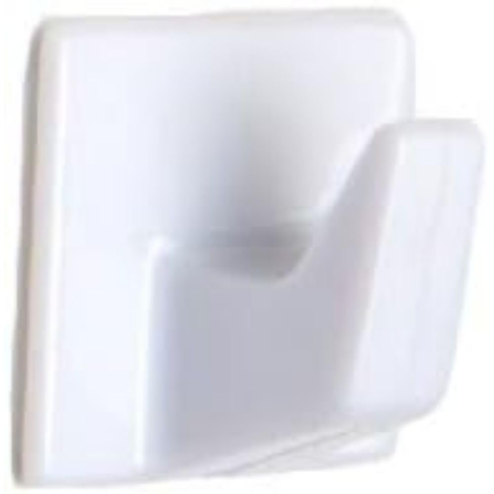 Merriway® BH01135 (3 Pcs) Self Adhesive Hooks, Large Square White 50 x 50 mm (2 inch Square) - Pack of 3 Pieces