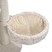 FEANDREA Cat Tree, Cat Tower with XXL Plush Perch, Basket Lounger Cat Condo with Adjustable Units, Cat Toys, Extra Thick Posts Completely Wrapped in Sisal, Beige UPCT01M
