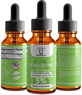 Lugols Originals Liquid Drops Extra Strength High Potency Concentrated Thyroid Supplement 5% 2oz 1 Pkg