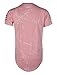 Screenshotbrand Mens Hipster Hip-Hop Premiun Tees - Stylish Longline Latest Fashion T-Shirts - Bull Print - Pink - Large