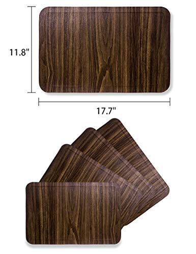 Alpiriral Dining Placemats Set of 4 Heat Resistant Placemats Easy to Wipe Off Scrub Vinyl Placemats Washable Table Mats Protect A Table from Messes & with A Nice Looking in Brown - Thumbnail 6
