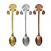 Haishell 3 Pcs Coffee Spoon Stainless Steel Dog Dessert Spoon Drink Spoons Mixing Spoon Milkshake Spoon Tableware Kitchen Supplies (Silver,Gold,Rose Gold)