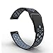 B-Great 20mm Quick Release Breathable Watch Band Compatible with Garmin Vivoactive 3/Samsung Gear Sport/Ticwatch 2/Ticwatch E/Samsung Gear S2 Classic Watch, One Size, Black/Gray