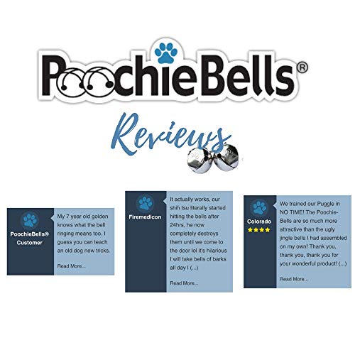 PoochieBells Original Housetraining & Potty Time Dog Doorbell w/ Pet Industry Endorsed Training Guide. Know when it's potty time for your pooch. Handcrafted in the USA