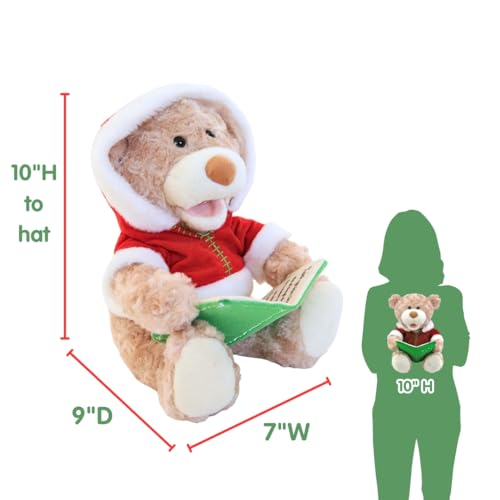Cuddle Barn - Storytime Teddie | Animated Storytelling Holiday Bear Stuffed Animal Plush Toy Reads The Story T'was The Night Before Christmas, 10