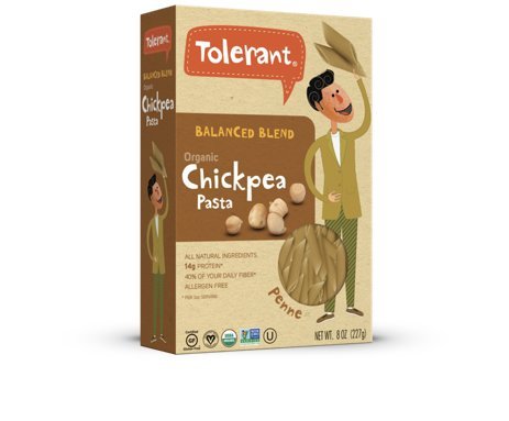 Tolerant Organic Gluten Free Chickpea Penne Pasta, 8oz - Case of 6