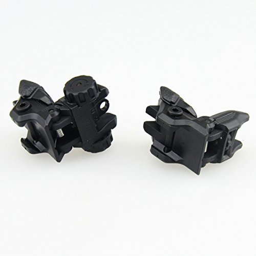 TACFUN Black Tactical Smart Polymer Front/Rear Combo Set Flip Up