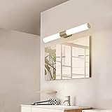 Vanity Light Bathroom Light LED Wall Light White Acrylic Round Tube Cool White 6000 K Goobi Lighting (16w,15.7inches)