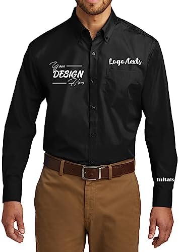 Amazon.com: Personalized Long Sleeve Button Up Shirts for Men with