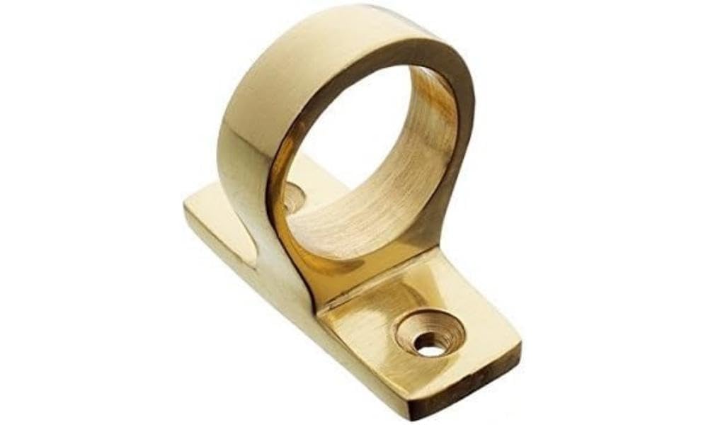 Merriway BH04927 (8 Pcs) Sliding Sash Window Loft Entry Lift Ring Type Brass - Pack of 8 Pieces
