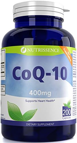 CoQ10 400mg 200 Capsules – Coenzyme Q10 Ubiquinone – Nutrissence