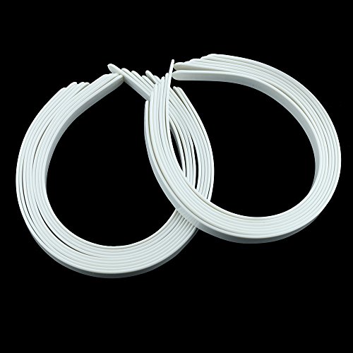 50PCS Amersumer 1/2"Girls No Teeth White Plastic Headbands Hair Accessories.